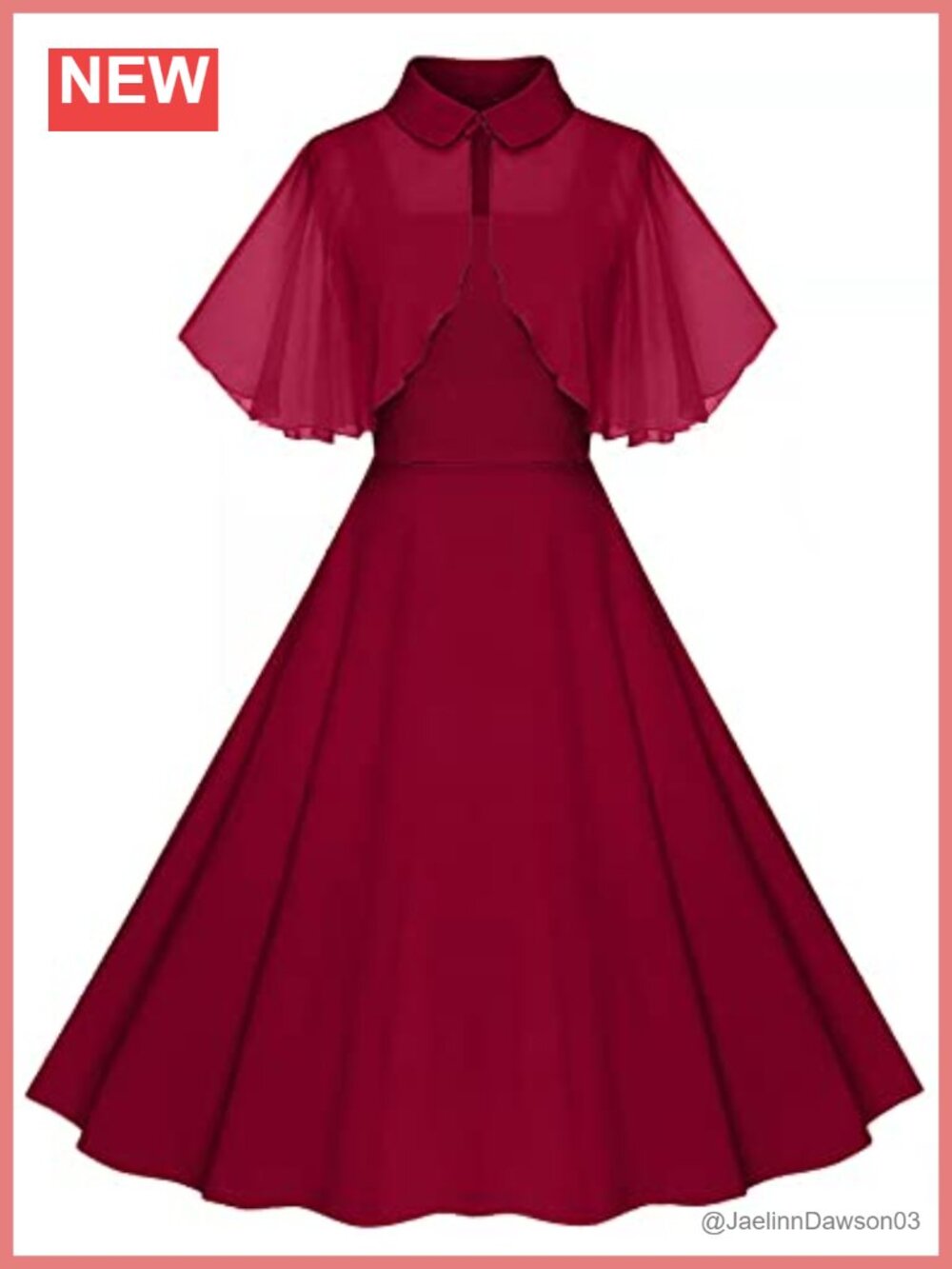 1950s Vintage Goth Swing Cocktail Dress with Pockets Chiffon Shawl